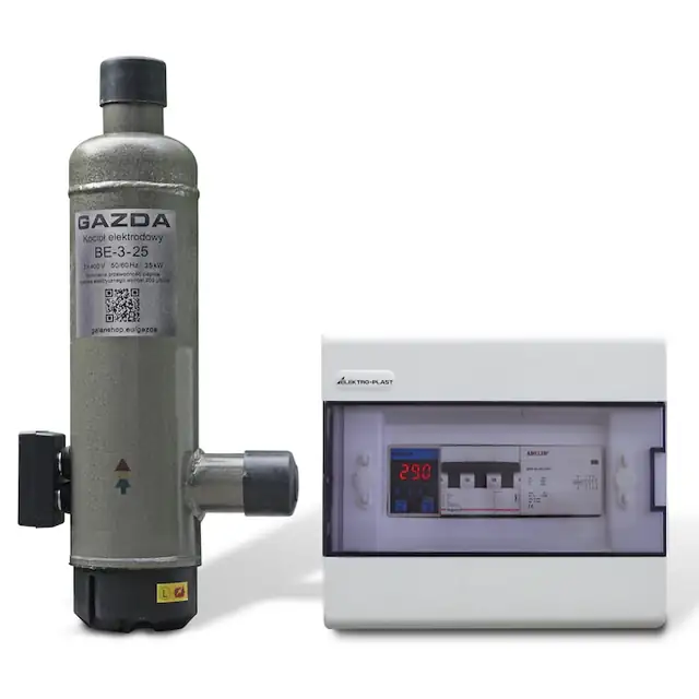 Cazan ionic trifazic GAZDA BE-3-25, 25 kW, cu termostat Wi-Fi Konlen KL-T-2T, pentru 250–310 m², incalzire prin radiatoare si pardoseala