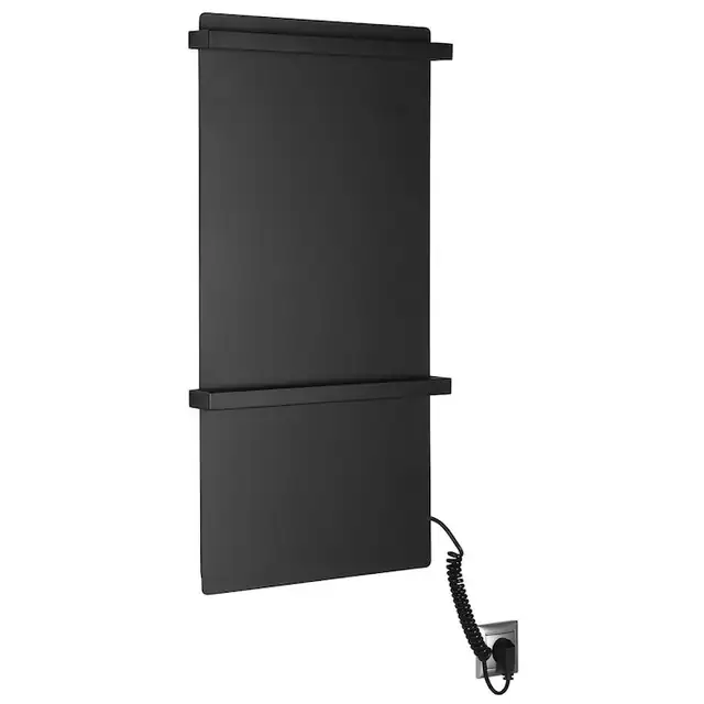 Suport prosoape electric Sapho ELMIS, 400x800x55 mm, 120 W, aluminiu, negru