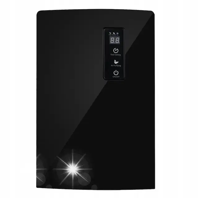 Dezumidificator si purificator de aer Ruhhy, 600ml/zi, capacitate rezervor 1500ml, negru, 36x24x13cm, set cu furtun de evacuare