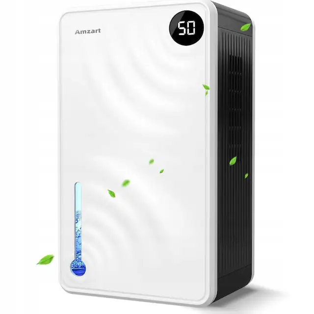 Dezumidificator portabil 90W, 2400ml, digital, 3 moduri de functionare, alb