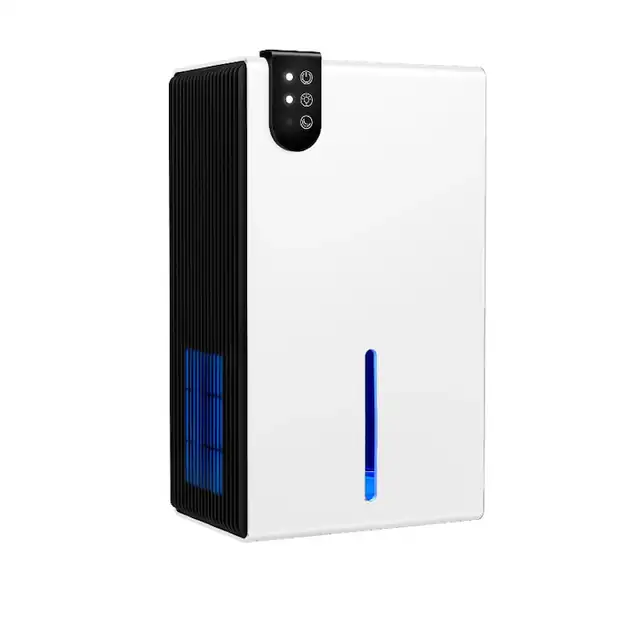 Dezumidificator, functionare silentioasa, purificare cu ioni negativi, telecomanda WiFi, capacitate de 2, 5 l, functie de temporizare, iluminare ambientala RGB, 210 x 146 x 355 mm