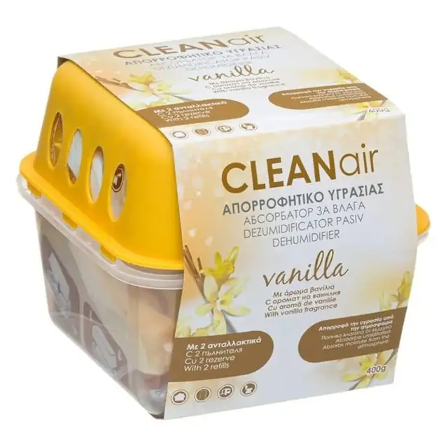 Dezumidificator pasiv CasaShop Fresh Vanilla, 2 rezerve, 400g, interior