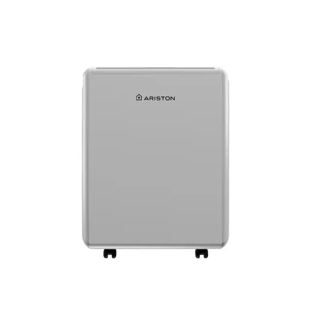 Dezumidificator camera, electric, Ariston Deos EVO 12, 12 L / 24 h, 380 W, rezervor 1.85 L, timer, uscare rufe, oprire automata, drenaj continuu, suprafata dezumidificare 35 mp