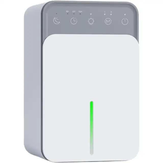 Dezumidificator alb 1L cu oprire automata pentru bai si camere mari