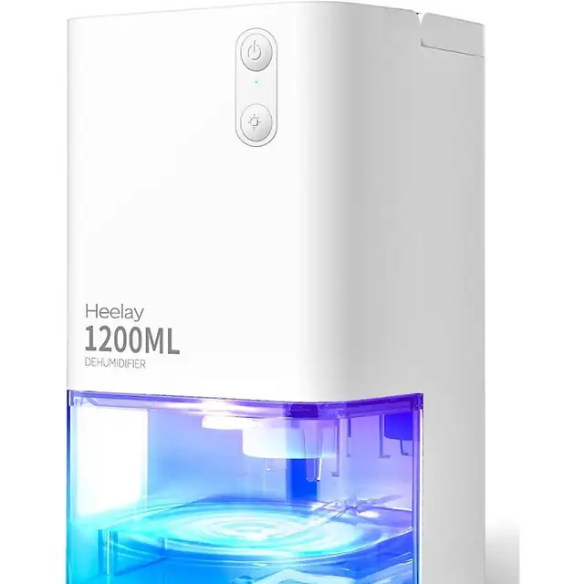 Dezumidificator electric, 1200 ml, alb, compact, pentru camere mici, cu auto-off