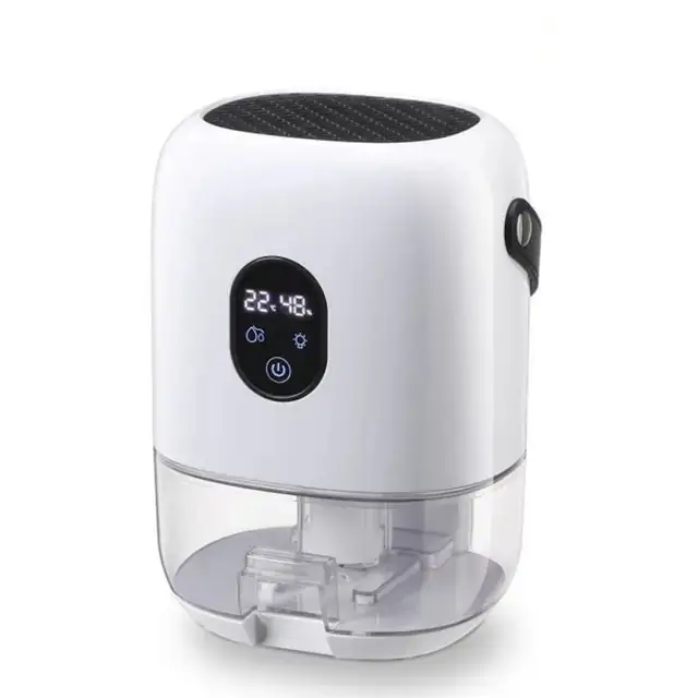 Dezumidificator 1000ml, 7 culori LED, control tactil, alb, 17x13.5x235cm, pentru camere de 10-25mp