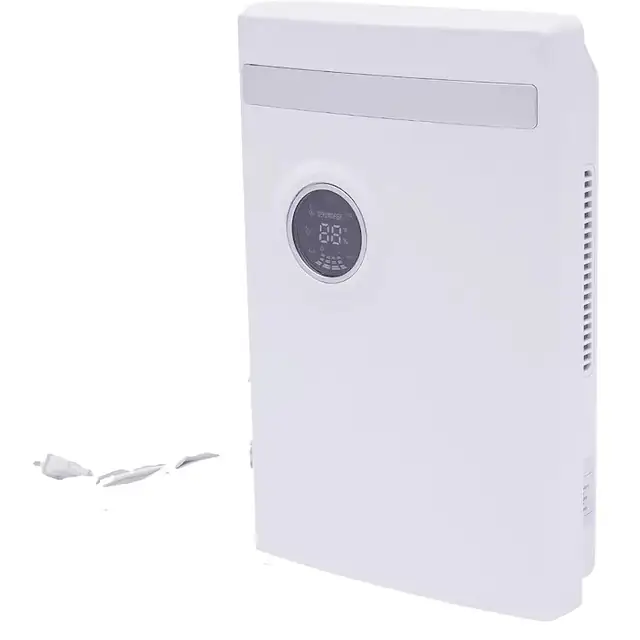 Dezumidificator portabil, alb, 245x145x375mm, capacitate rezervor 1.5-2.5l, utilizare in mai multe camere