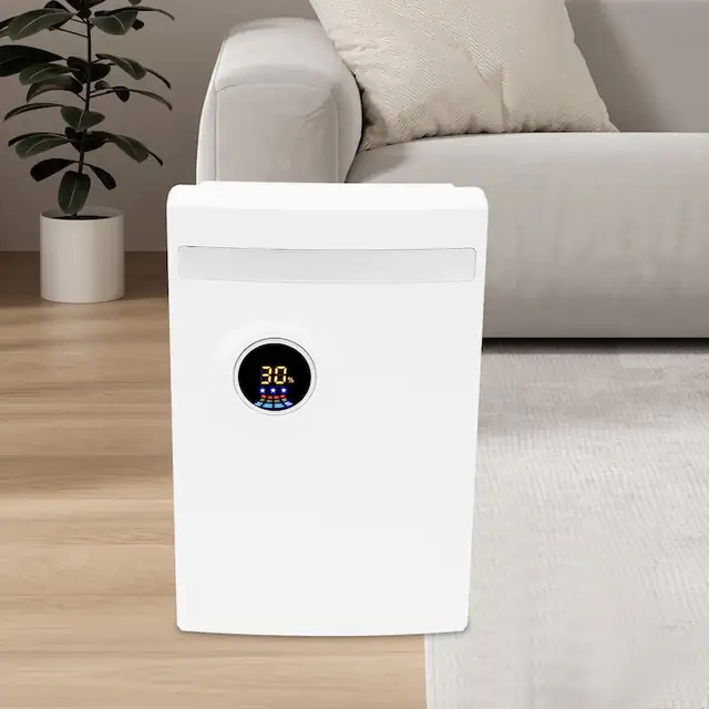 Dezumidificator, Uz casnic, Rezervor 2, 2 l, 100 W, Pana la 30 m², 350–500 ml/zi, Priza UE 220 V, Afisaj LED, Alb