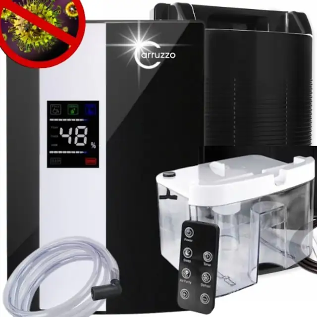 Dezumidificator Caruzzo 2200ml cu purificare aer, timer, alb, 220x120x150mm