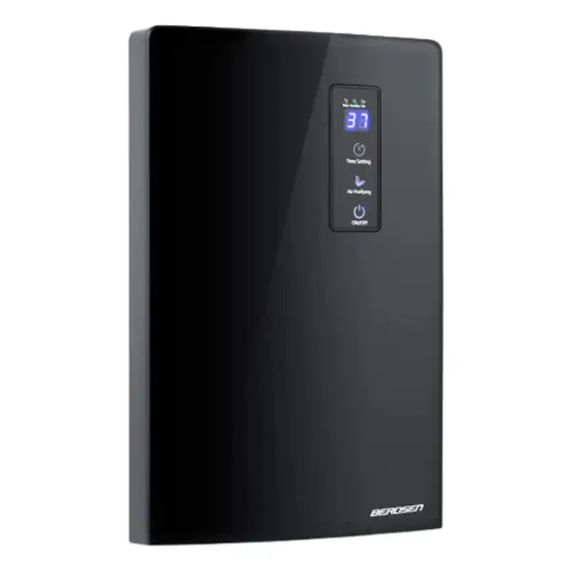 Dezumidificator, rezervor 2000 ml, alimentare 220 - 240 V, capacitate 700 ml/ 24h, 34 dB, 65 W, 30 mc, tehnologia Peltier, display tactil LED, negru