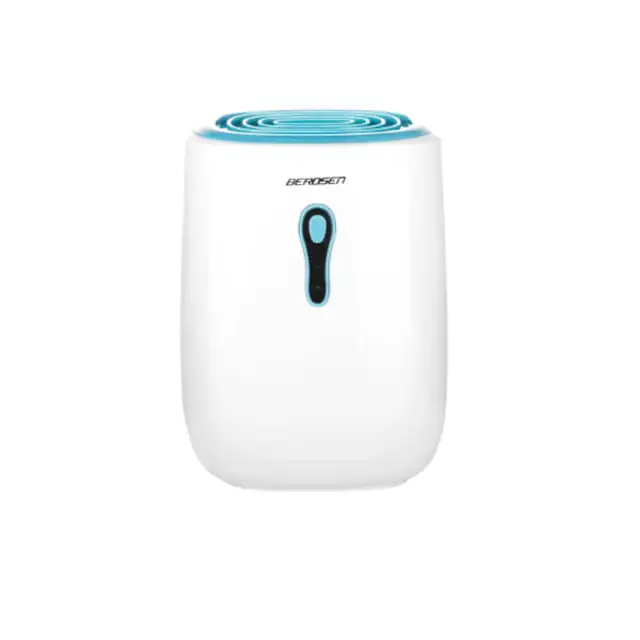 Dezumidificator, capacitate rezervor 500 ml, mod Peltier, detector de nivel al apei, functionare silentioasa, alb si albastru