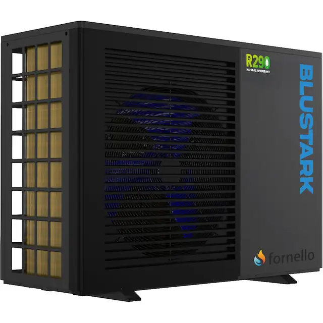 Pompa de caldura Fornello BLUSTARK monobloc, aer-apa, ecologica R290, incalzire/racire/apa calda, 8.3 kW, Qsense 9, Full DC Inverter – ERP A+++, Wi-Fi