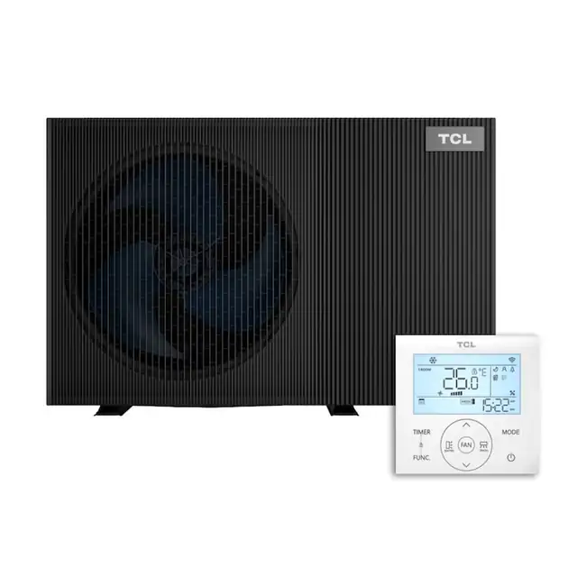 Pompa de caldura monobloc TCL Tri-thermal R290 12kW A+++, pentru incalzire, racire si apa calda menajera, cu incalzitor electric 9kW, 3 Zone control, WiFi, protectie antiinghet in 6 etape, trifazata