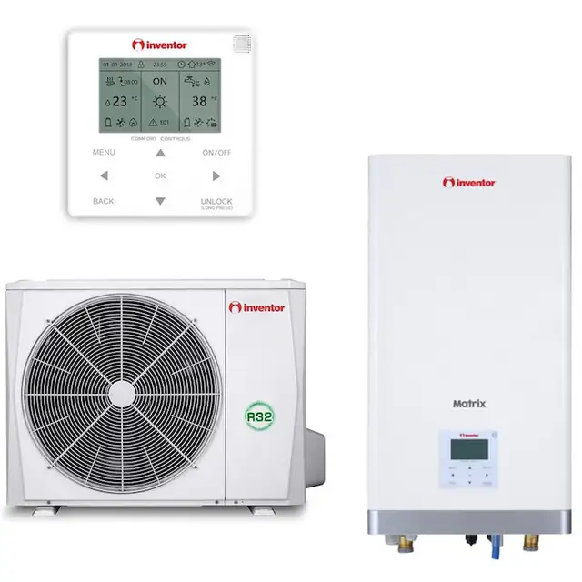 Pompa de caldura aer-apa split Inventor Matrix 4kW, R32, Clasa A+++, 230V