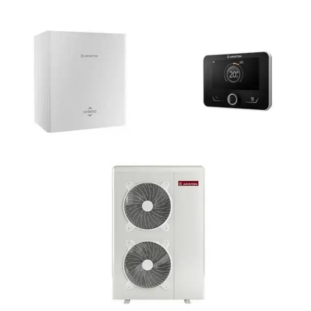 Pompa de caldura Ariston Nimbus M Hybrid 120NET R32, 14.3 kW, Wi-Fi, Alimentare Monofazica, Monobloc, Inverter