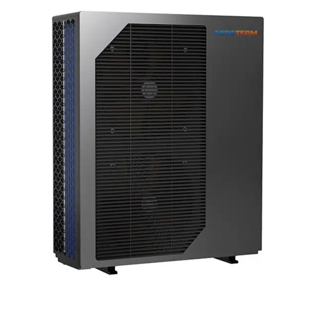 Pompa de caldura aer-apa, 12kW, R290, monobloc, trifazata, alimentare 380V, compresor Panasonic, schimbator de caldura Alfa Laval, clasa A+++, Aeroterm, Gri