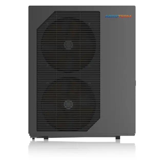 Pompa de caldura aer-apa, 22 kW, R290, monobloc, trifazata, alimentare 380V, compresor Panasonic, schimbator de caldura Alfa Laval, clasa A+++, Aeroterm, Gri