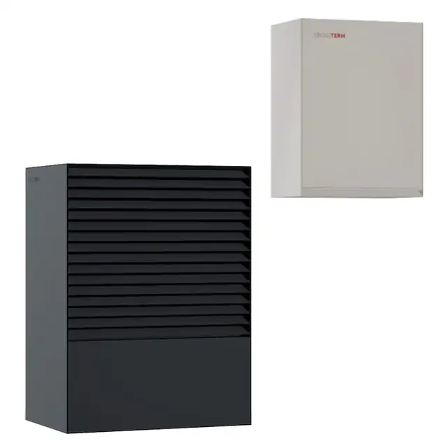 Pompe de caldura aer apa, Rezidentiala, Premium, Unitate externa Kronoterm ADAPT, 6-18 Kw, Negru Antracit (RAL 7016), R290, SCOP 5, 2 + Unitate interna de Perete Kronoterm Hydro S2