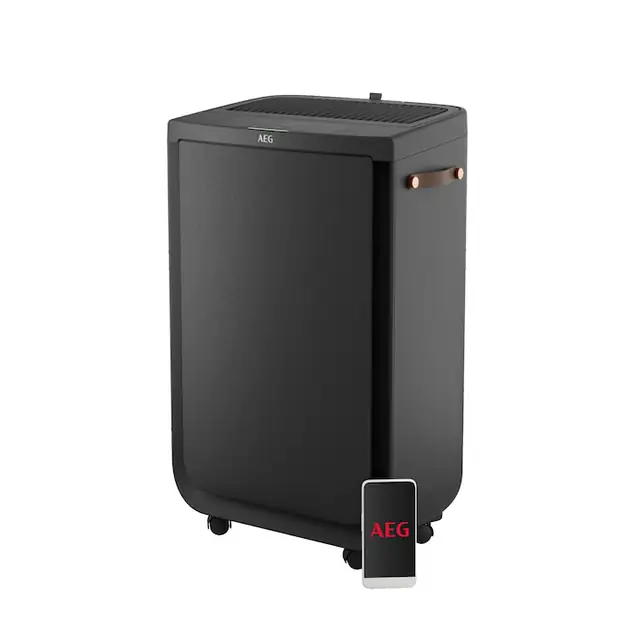 Purificator de Aer și Ventilator AEG APU72771DG, Filtrare 99,97%, Gri Închis, 2 în 1