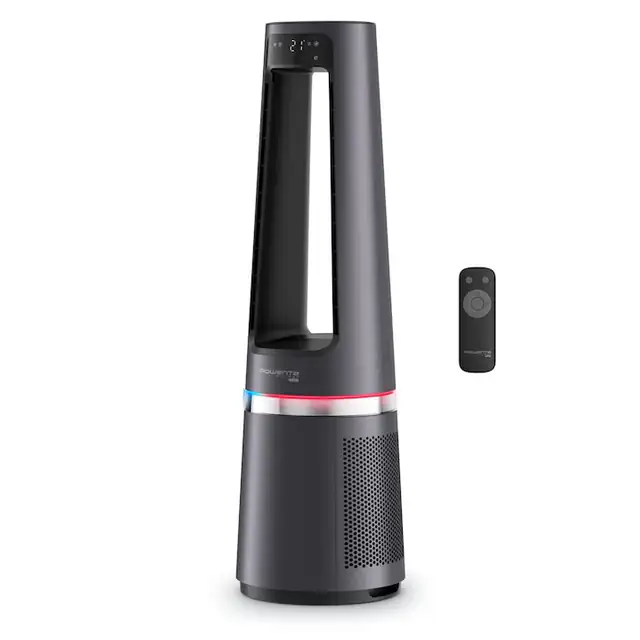 Purificator De Aer Rowenta Qu5062 Eclipse 3 In 1, Filtrare 99,9%, Negru/Gri, Pentru Camera De 30 M