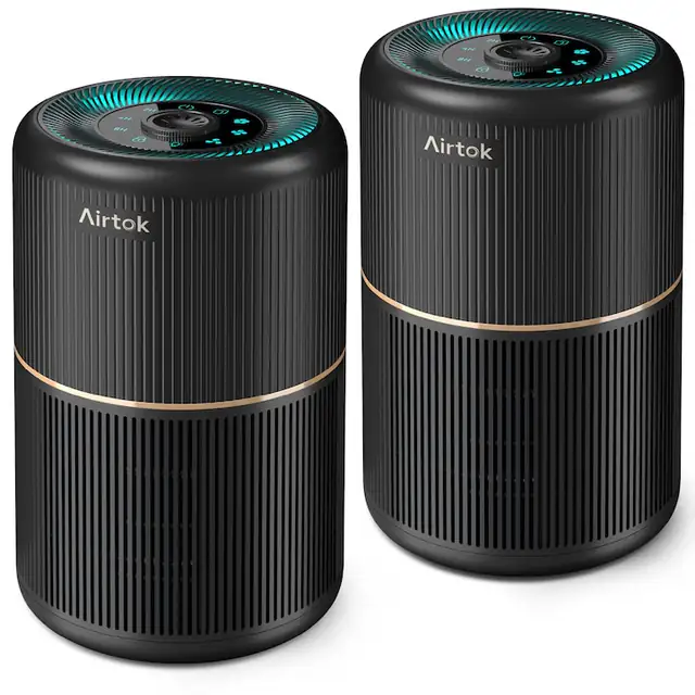 Purificator de aer AIRTOK, set 2 bucăți, HEPA, îndepărtare 99, 97%, pentru alergici