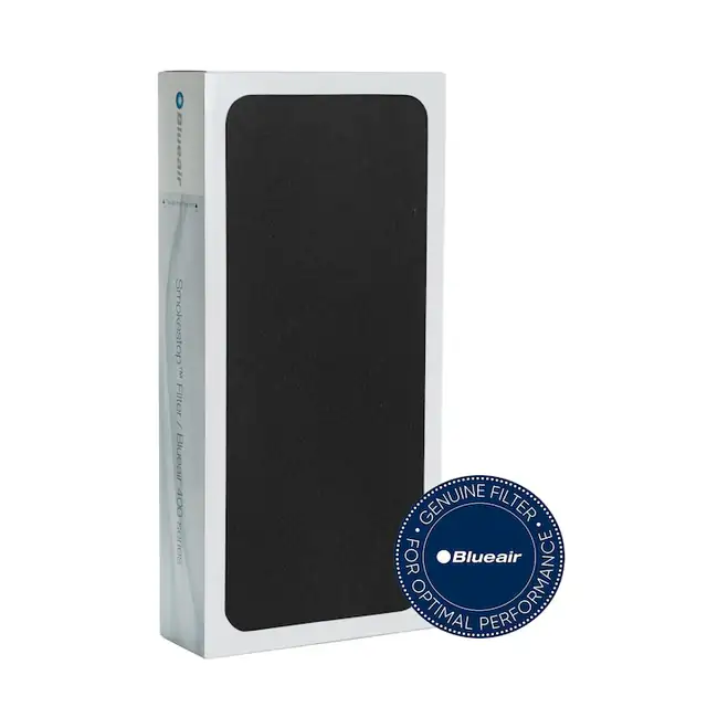Filtru de schimb BlueAir Smokestop cu carbon activ pentru purificatoare de aer, alb