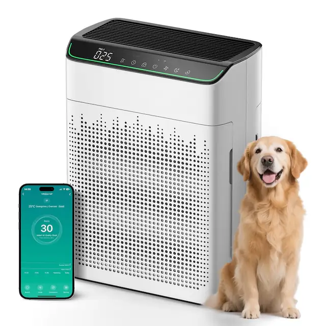 Purificator De Aer Operan, 340M/H, Control Wi-Fi, Filtru Hepa, Pentru Persoane Alergice Si Fumători