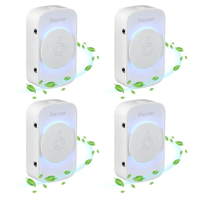 Purificator de Aer Dayear, Ionizator cu ioni negativi, Conectabil, 3 moduri de iluminare LED, Set 4 bucăți