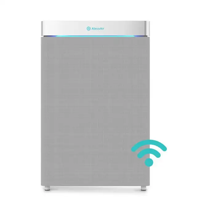 Purificator și umidificator AlecoAir PU55 Humino, WiFi, capacitate umidificare 1000 ml/h, alb/gri