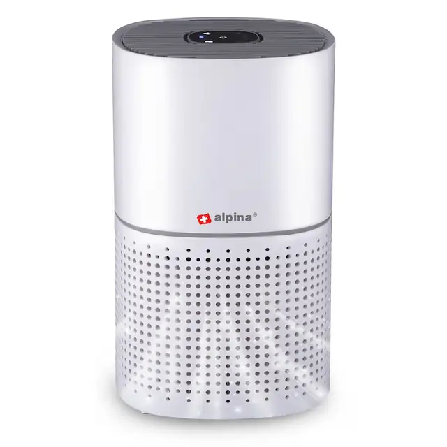 Purificator de Aer Alpina cu Ionizator, Filtru Hepa H11, 3 Viteze, Alb, pentru Camere de până la 28 m²