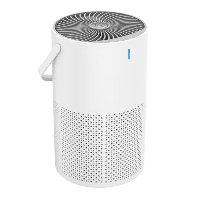 Purificator de aer, 3 viteze de ventilator, sistem de filtrare in 3 straturi, purificare cu ioni negativi, compartiment pentru difuzor de aroma, eliminare mirosuri, alb