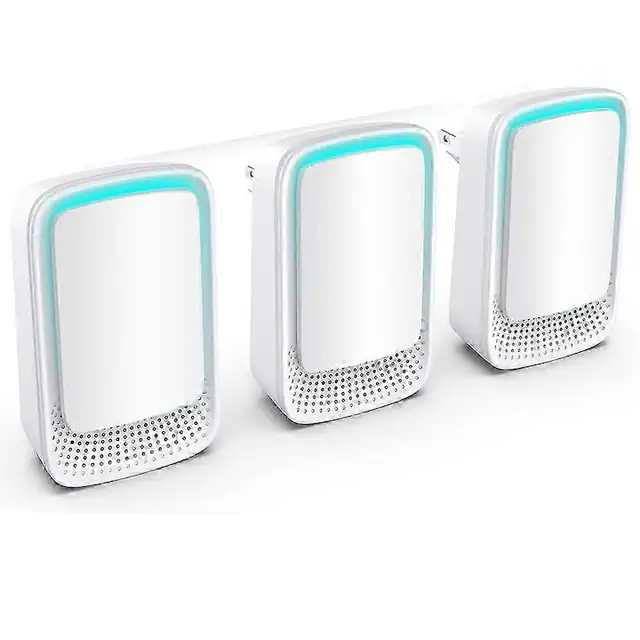 Set de 3 purificatoare de aer ionizatoare, fara filtru, cu priza EU, compact, eficient energetic