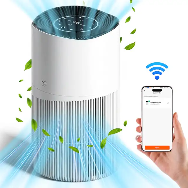 Purificator de aer Smart, Ultrixe, Wi-Fi, Filtru True HEPA, 4 Straturi de Filtrare, Senzor PM2.5, 3 Viteze, acoperire 50 m2, Mod Noapte, Alb