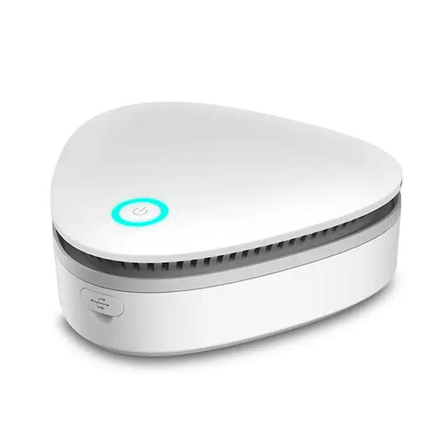 Purificator de aer cu Ozon, Omelivon, 3 W, 3 Moduri, 20 mg/h, Adaptor USB inclus, Portabil, Sterilizare, Dezinfectare, Elimina Mirosurile, pentru Suprafete Mici, Frigider, Geanta Sala, Birou, Alb