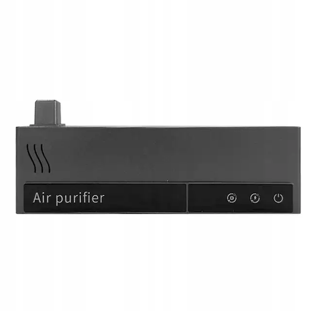 Purificator de aer 2 in 1, cu generator de ioni negativi, aromaterapie, gri, 20.2x6.1x3.5cm