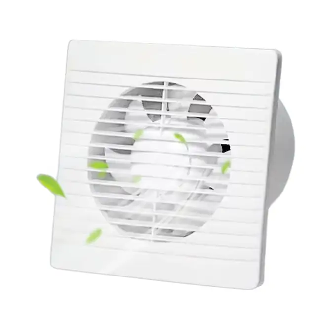 Ventilator Baie IDAMAKON Fereastra Perete Debit Aer 156 m³/h (6") 18 W Silent 45 db Evacuare Puternica Senzor de Umiditate Supapa de Retinere Rulmenti cu Bile Pentru Baie Bucatarie si Toaleta Alb