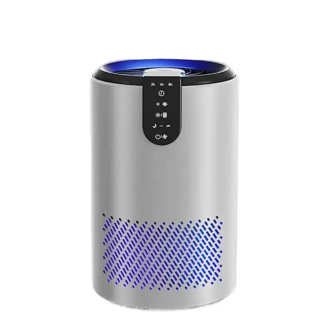 Purificator De Aer Inteligent, PCARD 400 M³/h, Afisaj OLED, Mod Nocturn, Acoperire 28-48 M²,Purificare Cu Ioni Pozitivi Si Negativi, Eliminarea Formaldehidei,Gri