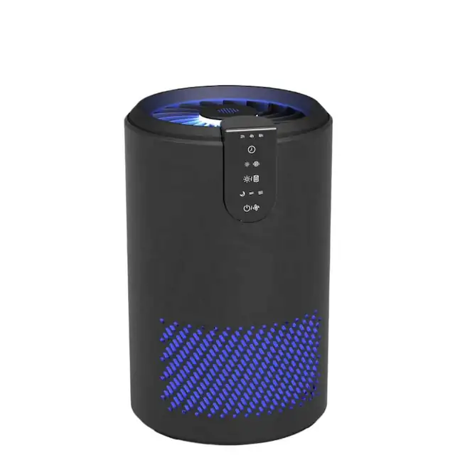 Purificator De Aer Inteligent, PCARD 400 M³/h, Afisaj OLED, Mod Nocturn, Acoperire 28-48 M²，Purificare Cu Ioni Pozitivi Si Negativi, Eliminarea Formaldehidei，Negru
