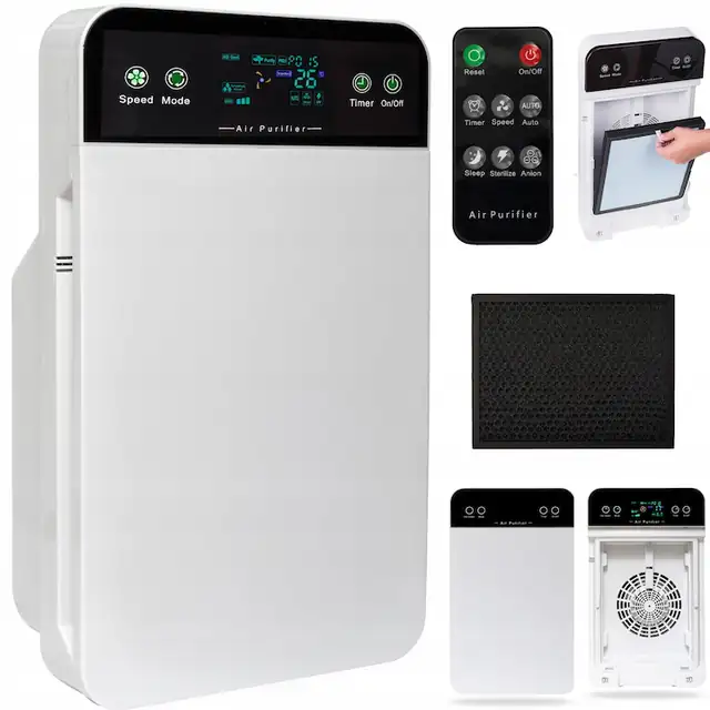 Purificator de aer automat, 35W, 7 in 1, filtru HEPA, control de la distanta, pentru incaperi de pana la 60 m²