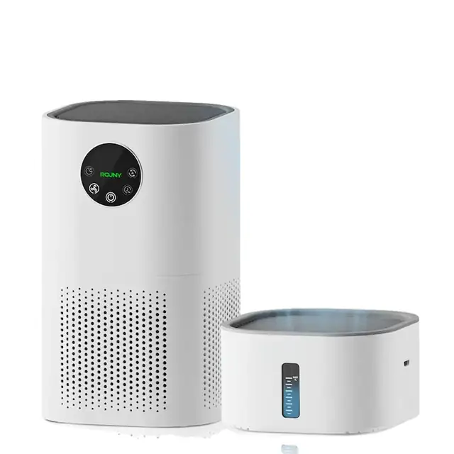 Purificator de aer, umidificare, alb, design compact