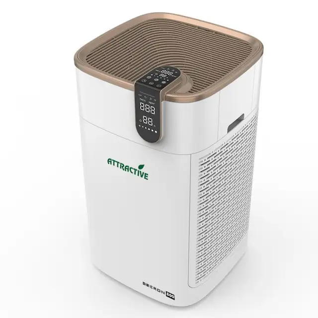 Purificator de aer Attractive, Oberon 800, 3 viteze, WiFi, Alb, 40x40x66, 9cm