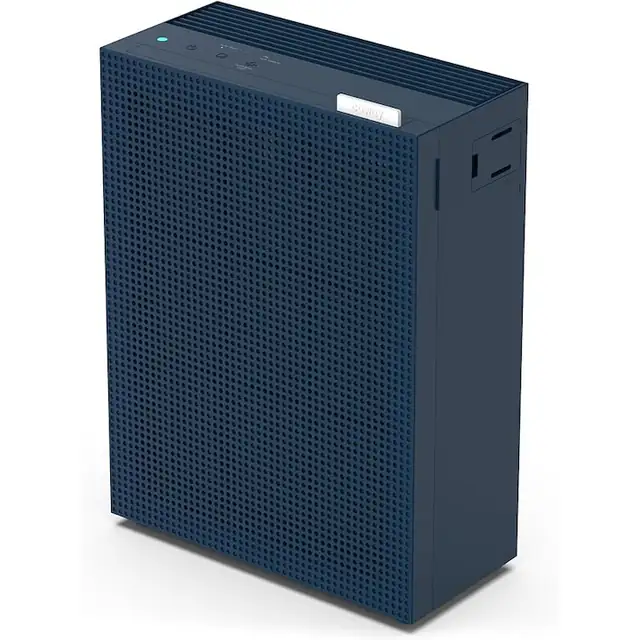 Purificator de aer Coway pentru persoanele cu alergii, pentru casa si dormitor, certificat ECARF & Quiet Mark, mod Sleep 20 dB, prefiltru superior detasabil si lavabil, pentru alergeni, fum, polen si animale de companie, Airmega 150, albastru marin