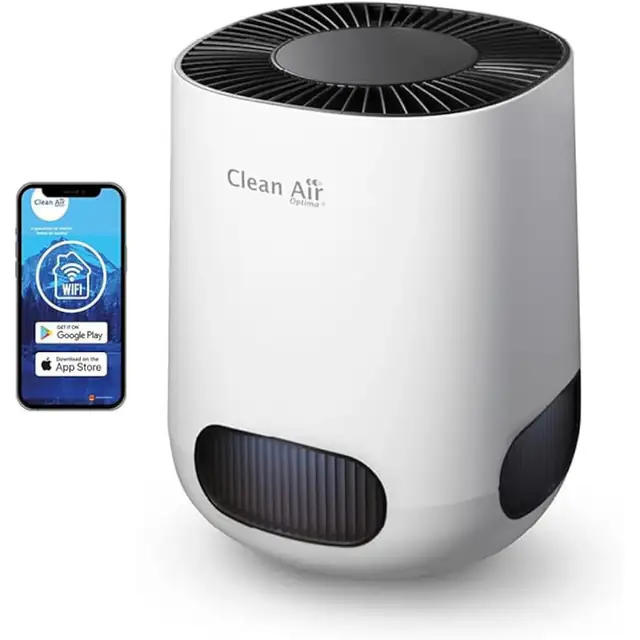 Purificator de aer Clean Air Optima CA-503T, HEPA H13, UV-C LED, alb/negru, 20, 6x20, 6x27, 4cm