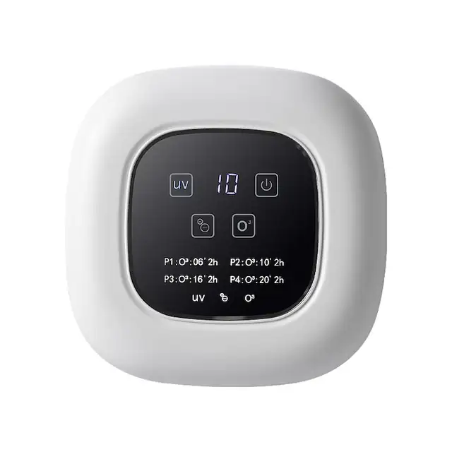 Purificator de aer, lampa UV, ecran LED, ozon, ioni negativi, eliminare mirosuri, eliminare formaldehida, sterilizare, potrivit pentru diverse spatii casnice, culoare alb