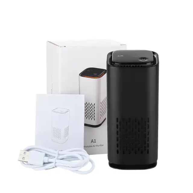 Purificator de aer auto, Filtru HEPA, Alb/Negru, 10 m³/h, 5 W, 200 g