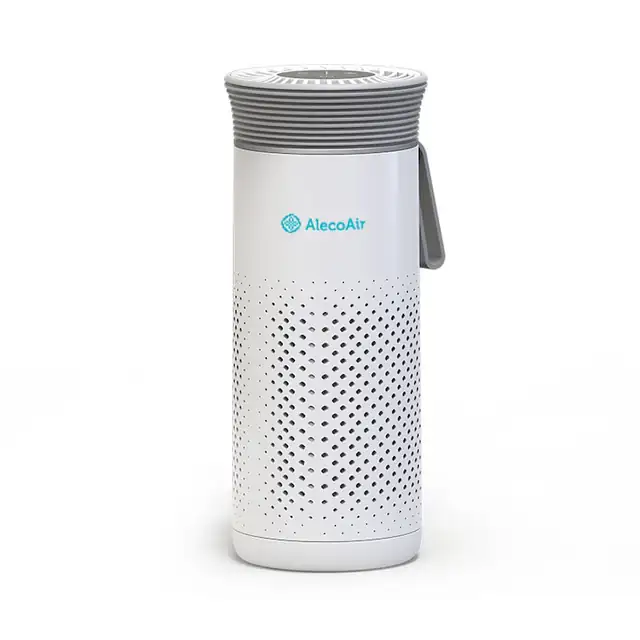 Purificator de aer AlecoAir P06 ATOM, Portabil cu baterie inclusa 2600 mAH, Lampa UV-C, Filtru True Hepa H13, Carbon Activ, Alimentare USB
