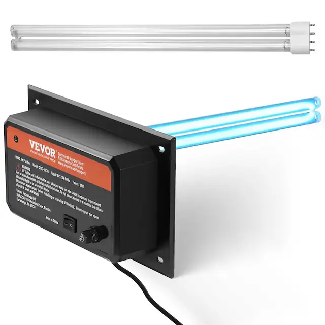 Purificator de aer HVAC VEVOR, 36W, 16inch, negru
