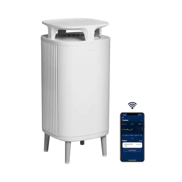 Purificator de aer BLUEAIR pentru incaperi de pana la 48 m2, purificator de aer de masa pentru praf, par de animale, fum, mucegai, polen, alergeni, eliminarea mirosurilor, HEPASilent, DustMagnet 5210i