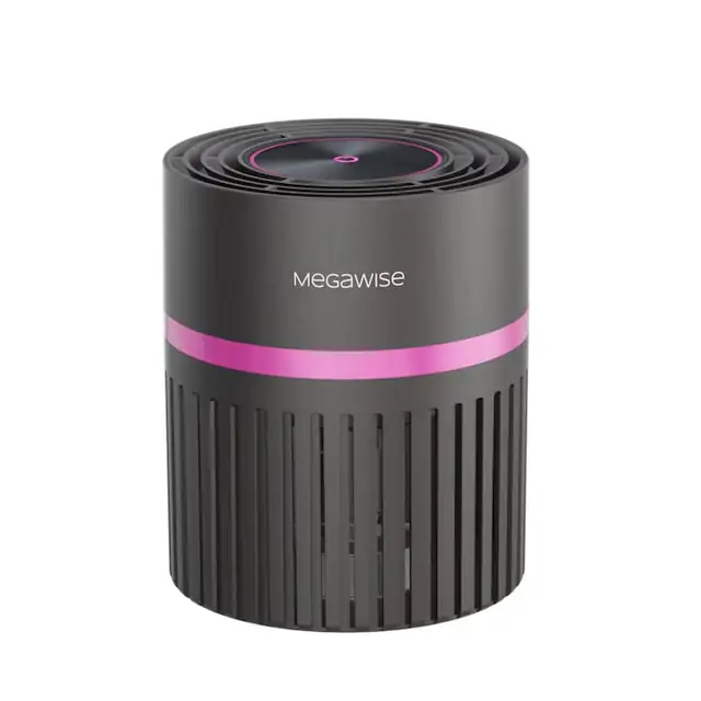 Purificator de aer de birou MEGAWISE cu filtru HEPA adevarat 3 in 1 Purificator de aer de birou pentru animale de companie, fumatori, fum de incendiu, astm, praf, ceata de praf si polen, purificator de aer HEPA pentru casa si dormitor