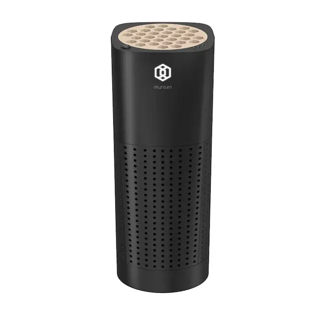 Purificator de aer IMUNSEN M-003B cu filtru din lemn de chiparos, filtrare in 4 etape, filtru HEPA H13 adevarat, port USB 5V pentru masina, birou si birou din Coreea (negru)